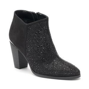 Jennifer Lopez Women’s Ankle Boots Size 6.5 Black Suede and Studs Galena